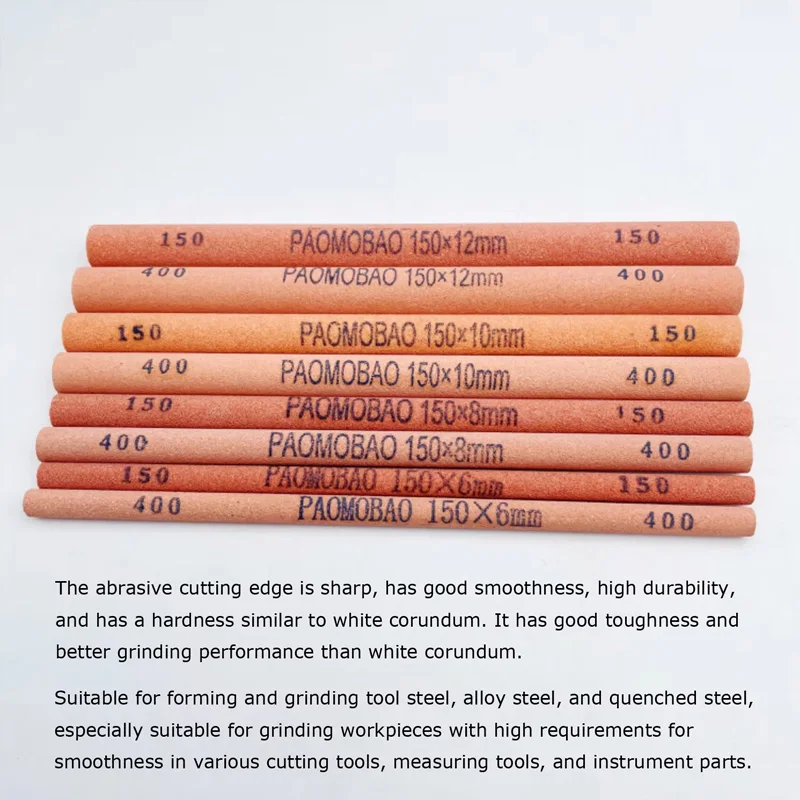 5pcs Round Polishing Oil Stone Fine Grinding Oilstone Strip Sharpening Knife Stone for Knives Kit Metal Alloy Steel Φ3~12mm