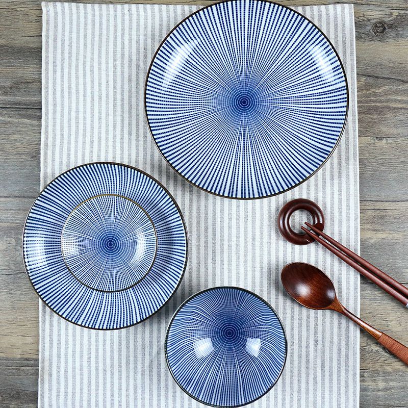 Ideas Ceramic Tableware Dinner Plates with Western Food Steak Dinner Plates 8 Inch Dishes and Plates Sets: Gray