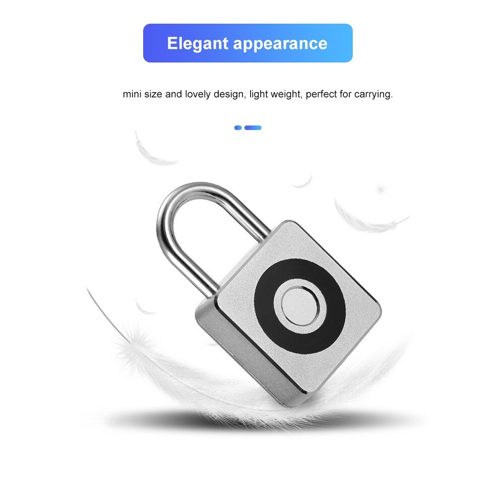 Smart Keyless Fingerprint Padlock Fingerprint Identification Safe And Convenient Emergency Unlocking
