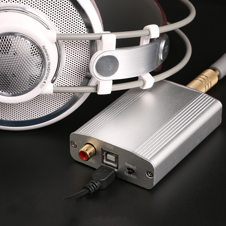 PCM2706 USB Audio Hoofdtelefoon Versterker Amp headset oortelefoon HIFI Externe DAC geluidskaart 16 bit 48 k decoder OTG coaxiale 3.5 MM