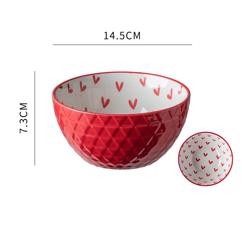 Nordic Dinner Plates Set Tableware Bowl Set Household Ceramic Tableware Dinnerware Set Bowl Plate Soup Bowl Set Kitchen Supplies: 5.7 inch bowl