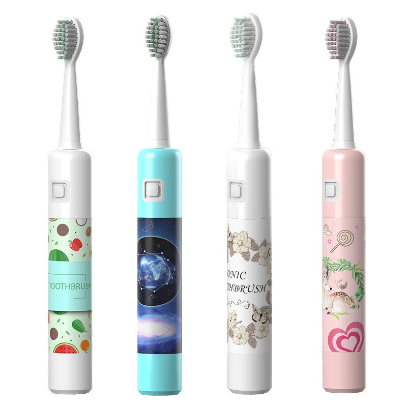 Elektrische Tandenborstel Voor Kinderen Oplaadbare Sonische Tandenborstel Kids Elektrische Tandenborstel 2 Nozzle Voor Tandenborstel Kinderen