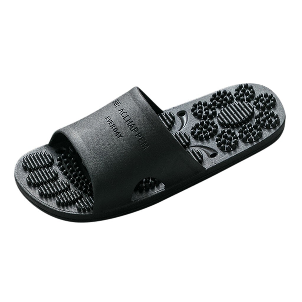 Zapatillas para hombre ducha piscina Sandalias masaje zapatillas suave Ultra Luz Baño pantuflas hogar calzado hombres пляжные тапки мужские