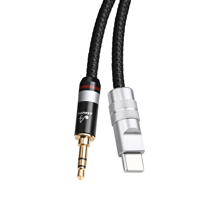 Ataudio Hifi Usb Type C Naar 3.5Mm Aux Audio Kabel Headset Speaker Headphone Jack Adapter Auto Aux: Black / < =0.5m