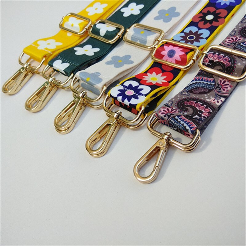 Hjkl saco alça alça presente mulheres removível diy ombro arco-íris bolsa acessórios corpo cruz mensageiro saco de náilon tiras
