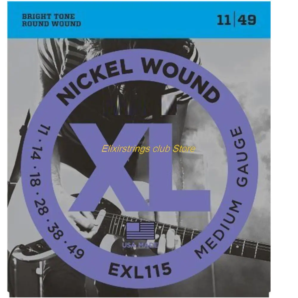 6 PCS Carbon Steel Nickel Core Wound Electric String Musician's First Choice Rich Timbre Feel Moderate For 6-String Guitar