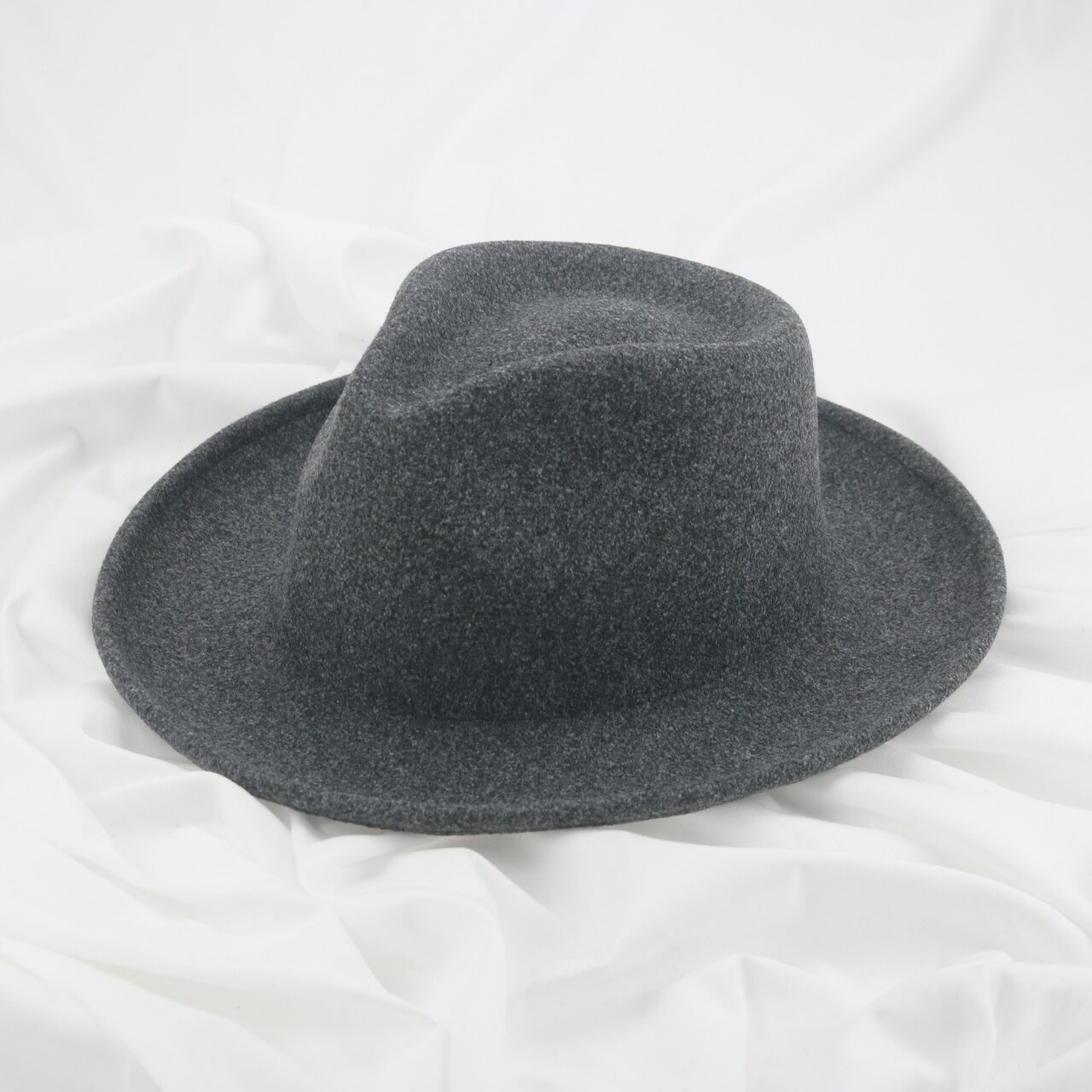 Cappelli da donna Fedora Panama tesa larga 9.5cm grigio cachi Jazz berretti da uomo abito invernale Fedora cappelli da uomo pamacao Y Tocados Para Bodas: 10