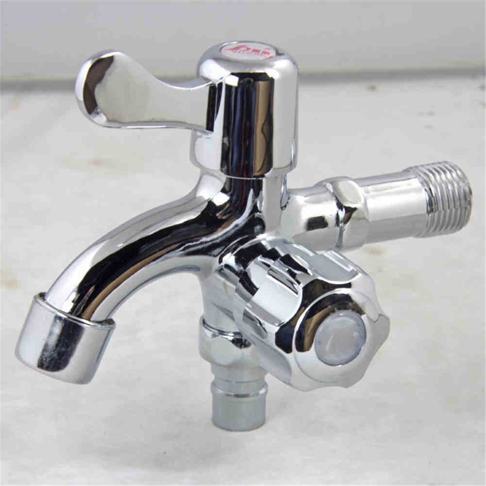 Single-inlet 2-outlet Washing Machine Tap Home 4 Points 6 Points Long 3-way Tap Copper Taps BJStore