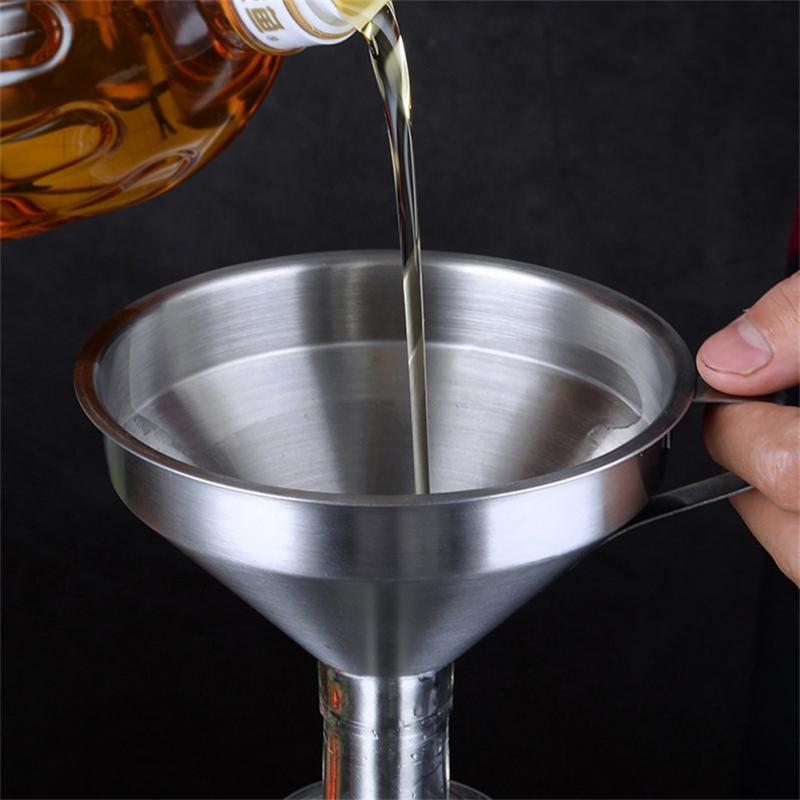 Stainless Steel Funnel Small Mouth Funnels Bar Wine Flask Funnel For Filling Hip Flask Narrow-Mouth Bottles Kitchen Jug Funnel