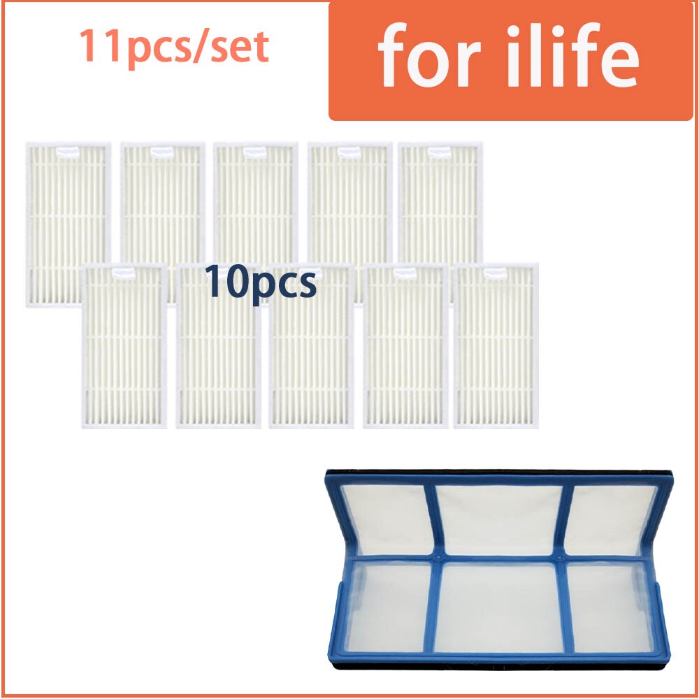 Per ilife v5 v5s V3 V3s v5pro V50 V55 x5 v5s pro aspirapolvere robot parti spazzola laterale filtro antipolvere primario mop filtro Hepa: G
