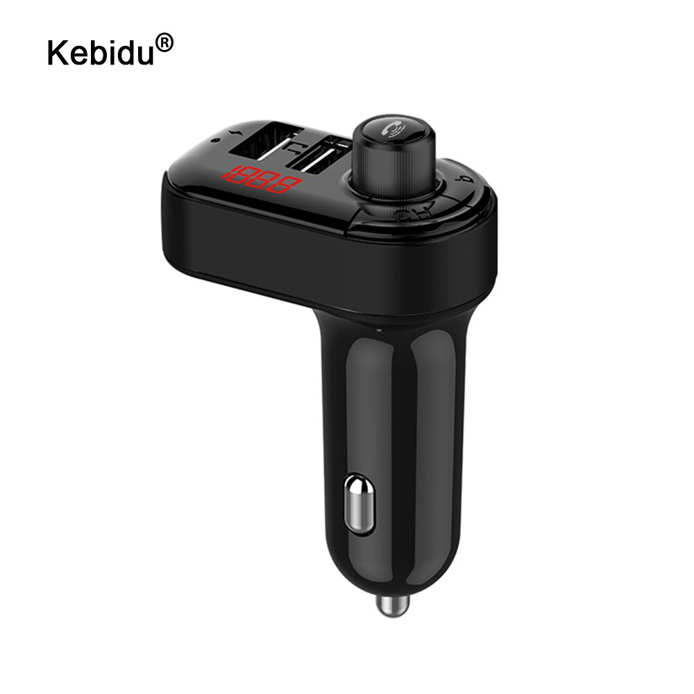 Kebidu fm-transmitter 3.1a dual-usb-autoradio mit bluetooth 5.0, kabelloser freisprecheinrichtung, audioempfänger für  mp3- player, schnellladegerät, autozubehör