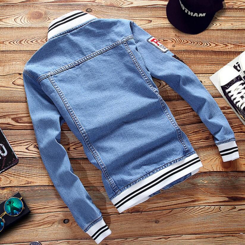 Spring Autumn Men Denim Jackets Casual Embroidery Lapel Single Breasted Jeans Jacket Men Slim Fit cowboy Outwear Jackets Coats