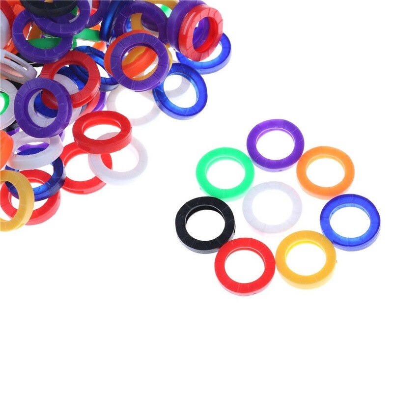 5Pcs Colors Hollow Multi Color Rubber Soft Keys Locks Cap Key Covers Topper Keyring Elastic Case Round Soft Silicone Dust Covers