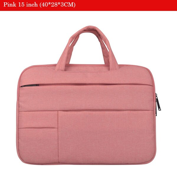 Soomile 12-15 Laptop Tasche Tragbare Männer Aktentasche Multi-funktion Notebook Computer Tasche Männlichen Einfache Büro Business Handtasche: pink 15 inch