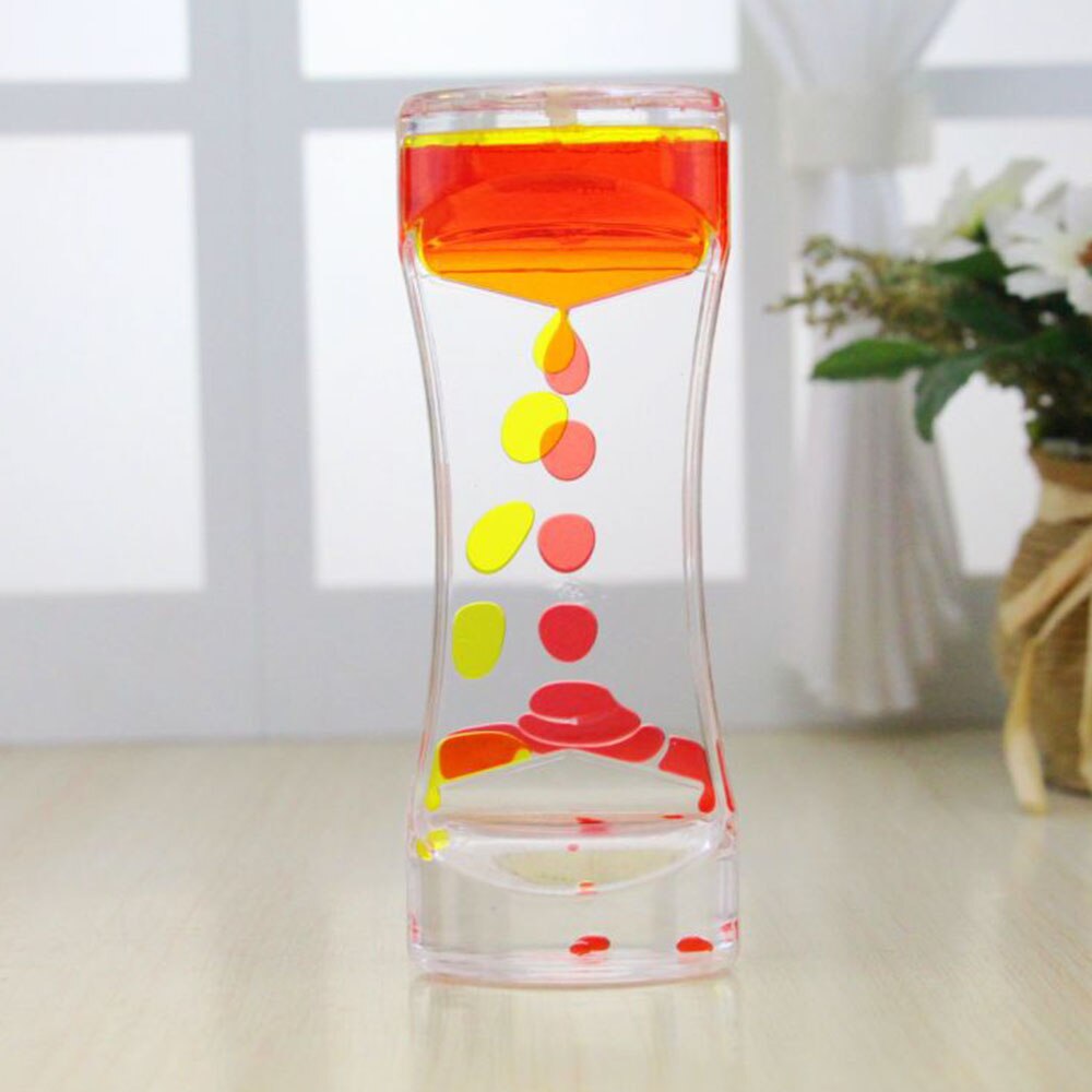 Floating Color Mix Illusion Liquid Oil Hourglass Timer Fun Classic Sensory Toys