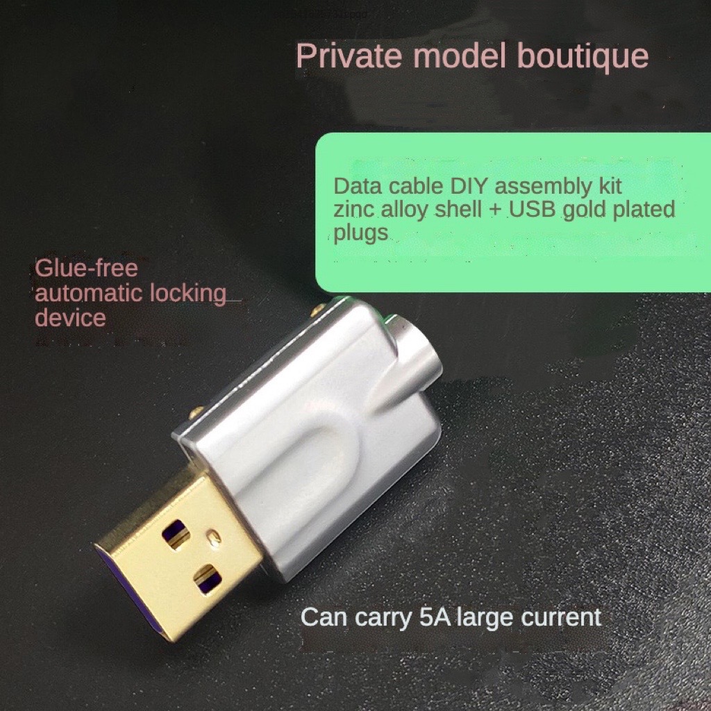 Metal rodzaj USB C Android powłoki Adapter do ładowania srebrny czarny USB C metalowe USB wtyczka dla DIY kabel klawiatury