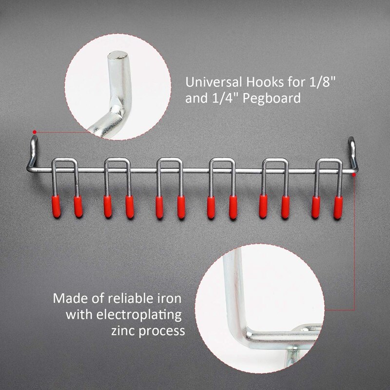 52 st pegboard krokar sortiment hem förvaring krokar system peg board verktyg hängare uppsättning garage kök verkstad arrangör verktyg ho