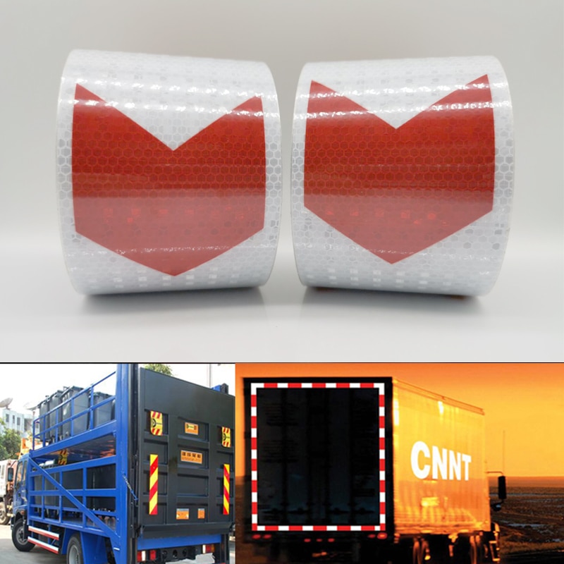 Breedte 10Cm Reflecterende Materiaal Sticker Veiligheidswaarschuwing Tape Reflecterende Film Voor Truck Veiligheid