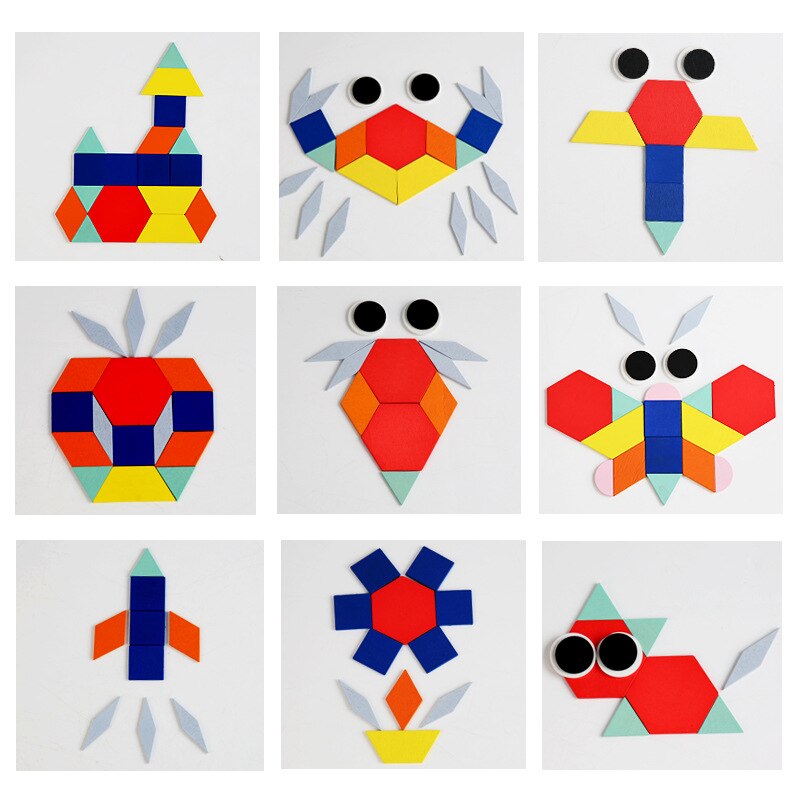 Shape Puzzle Early Education and Intelligence Imposition Hand-eye Combination Variety of Geometric Shapes Jigsaw Puzzle