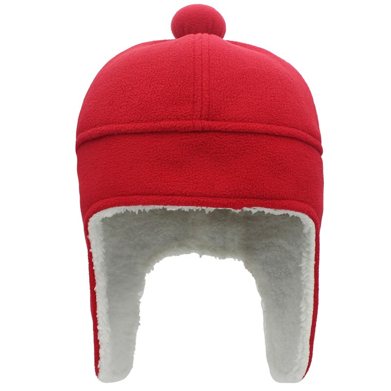 Autumn and Winter Beanie Ladies Cute Ball Bomber Hat Ear Protection Hat Imitation Lamb Wool Warm and Cold Hat 58cm Head Size