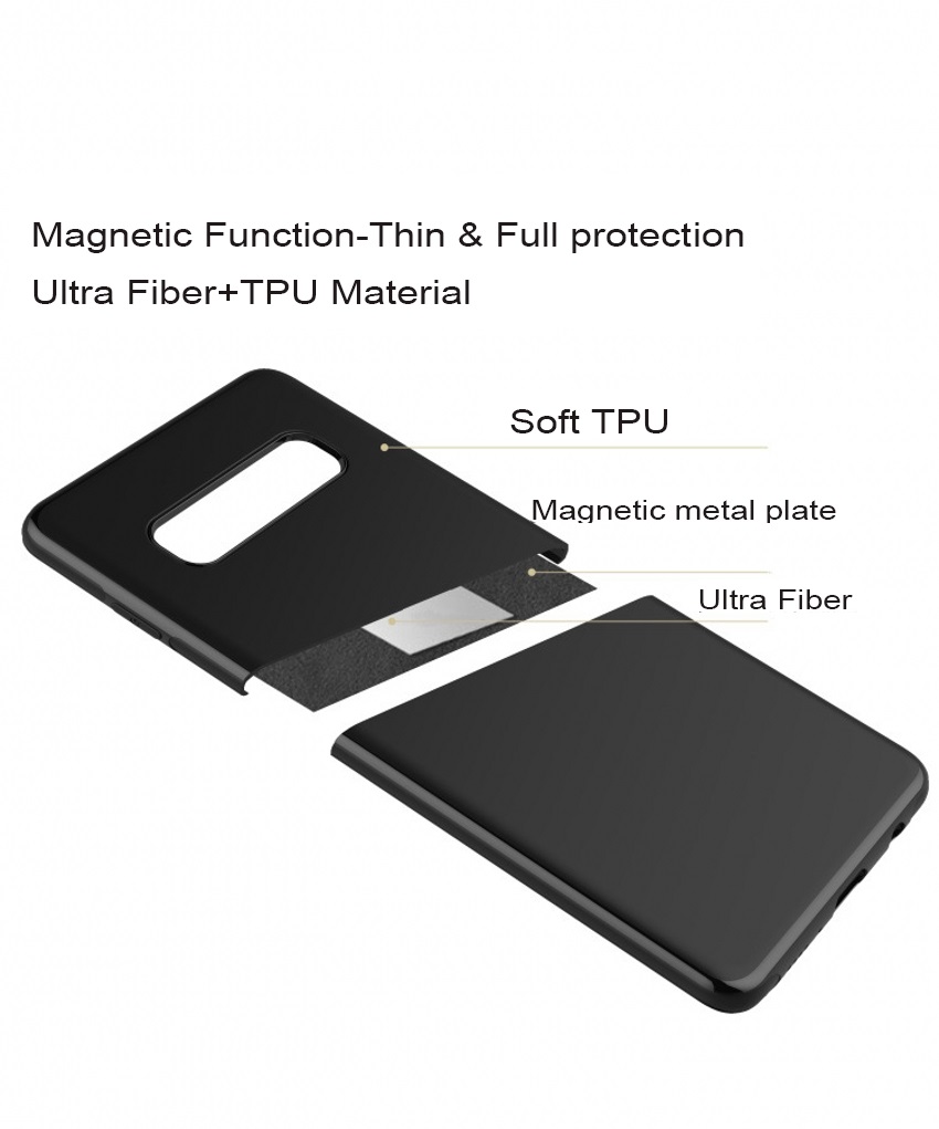 Funda magnética para coche para Samsung Galaxy S10 S10e S10 Plus TPU funda magnética de silicona para Samsung S9/s9 plus y placa de Metal