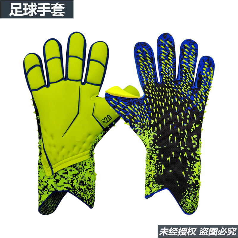 FußBall-Torwarthandschuhe Falke Antislip freundlicher Erwachsene Ausbildung Verschleißfeste professionelle Sportausrügestochen Männer und Frauen: Schwarz / XXL