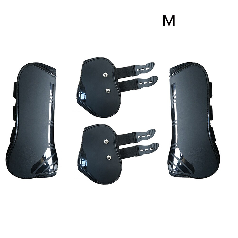 Garde réglable accolade équestre en plein air pratique en cuir PU ferme Durable cheval jambe bottes formation avant arrière Protection enveloppement