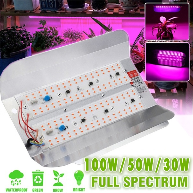 30 W/50 W/100 W Volledige Spectrum Plant Groeien Licht Voor Vegatable Bloem Hydrocultuur Waterdichte 220V led Kas Planten Lamp