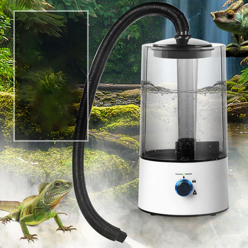 Reptile Terrarium Humidifier Fog Machine Mister Sprayer 4L Water Tank Fogger for Tortoise Snake Amphibians Chameleon Herps