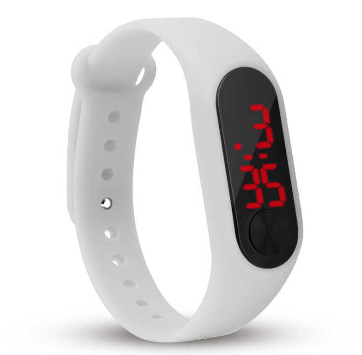 Reloj Led deportivo para niños, Reloj Digital para hombres y mujeres, pulsera de poliuretano para niños, Reloj electrónico para niños y niñas Reloj Digital Reloj Nino: Blanco