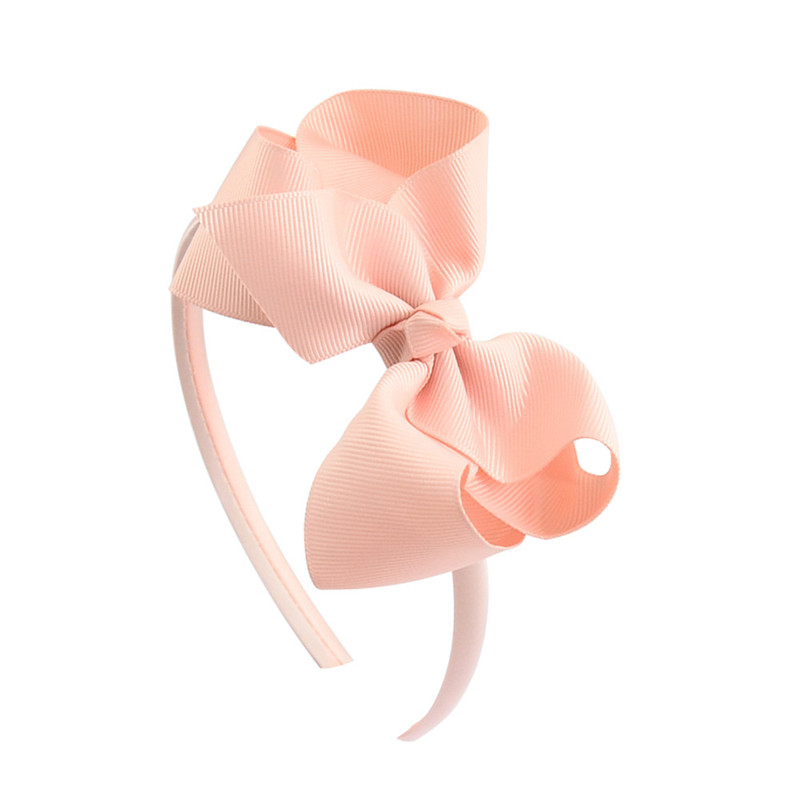 Cinta para el pelo de grogrén para niña, diadema bonita hecha a mano, lazo sólido, 20 colores, 4 pulgadas, accesorios para el cabello para niña: Amarillo claro