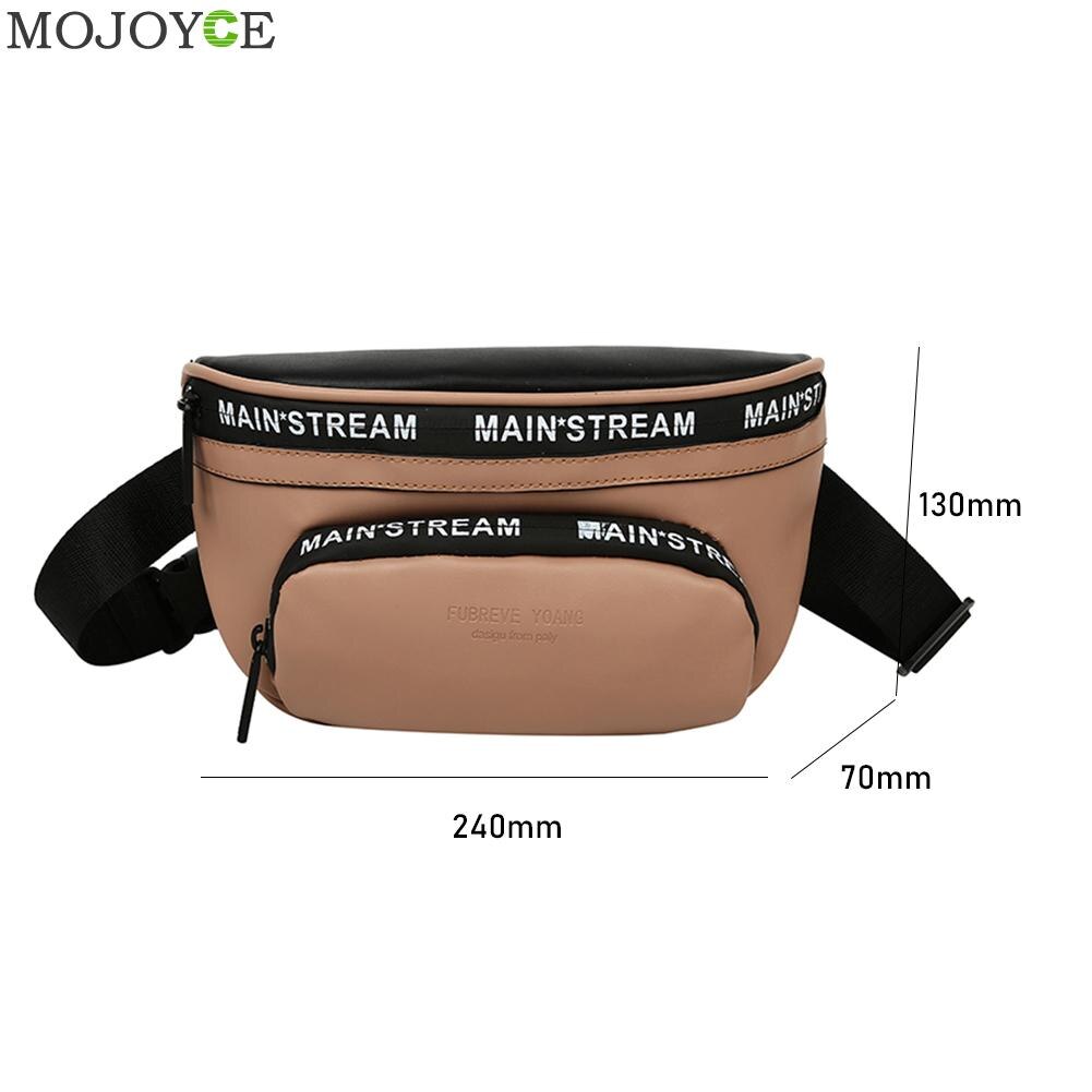fanny Taille Tasche Frauen Buchstaben PU Leder Reise lässig Brust Telefon Tasche Reißverschluss Weibliche Mädchen Täglichen retro Crossbody Pack