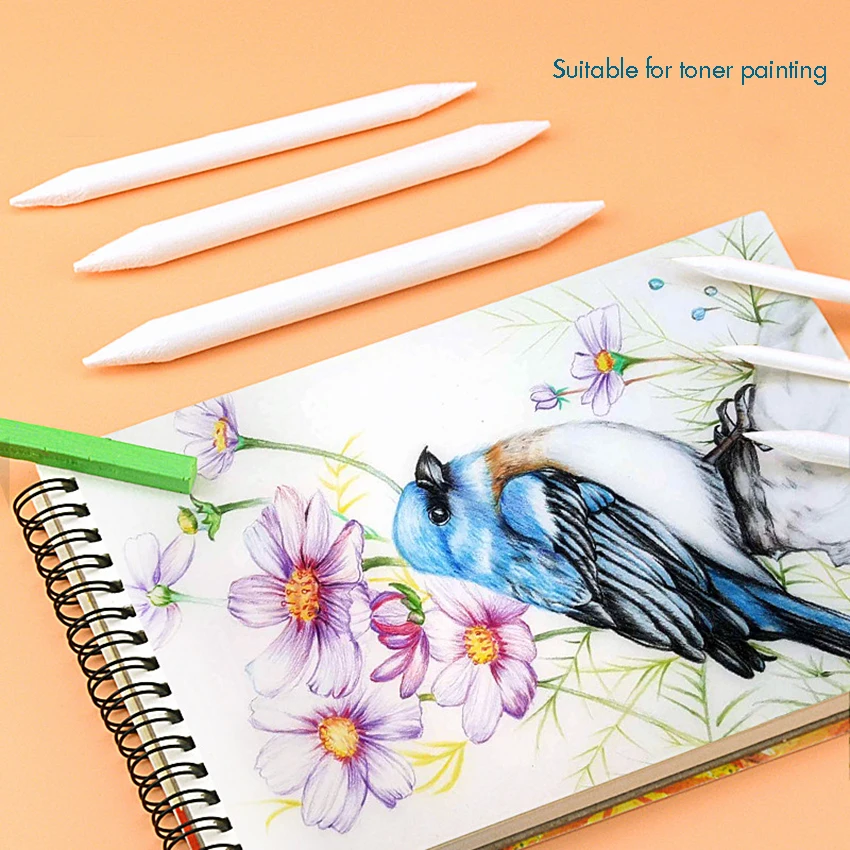 6 stks/set Kunstenaar Blending Stump en Tortillion Blenders Art Schets Tekening Pennen Houtskool, Grafiet, Kleurpotloden School Supply