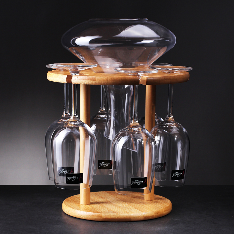 Bamboe Wijnrek Houder Hangende Beker Cup Organizer Water Cup Opslag Plank voor Bar Wijnfles Opslag Oplossing