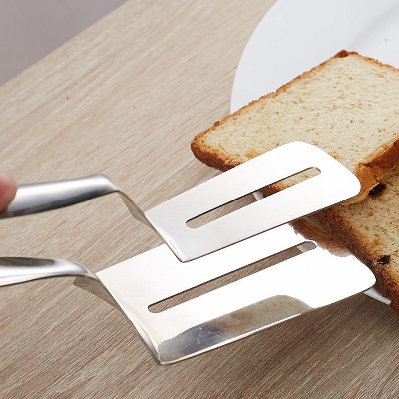 Pinzas para alimentos de acero inoxidable pinza para carne, pescado frito, pinza para barbacoa, pinza antiadherente, herramienta de cocina multifuncional