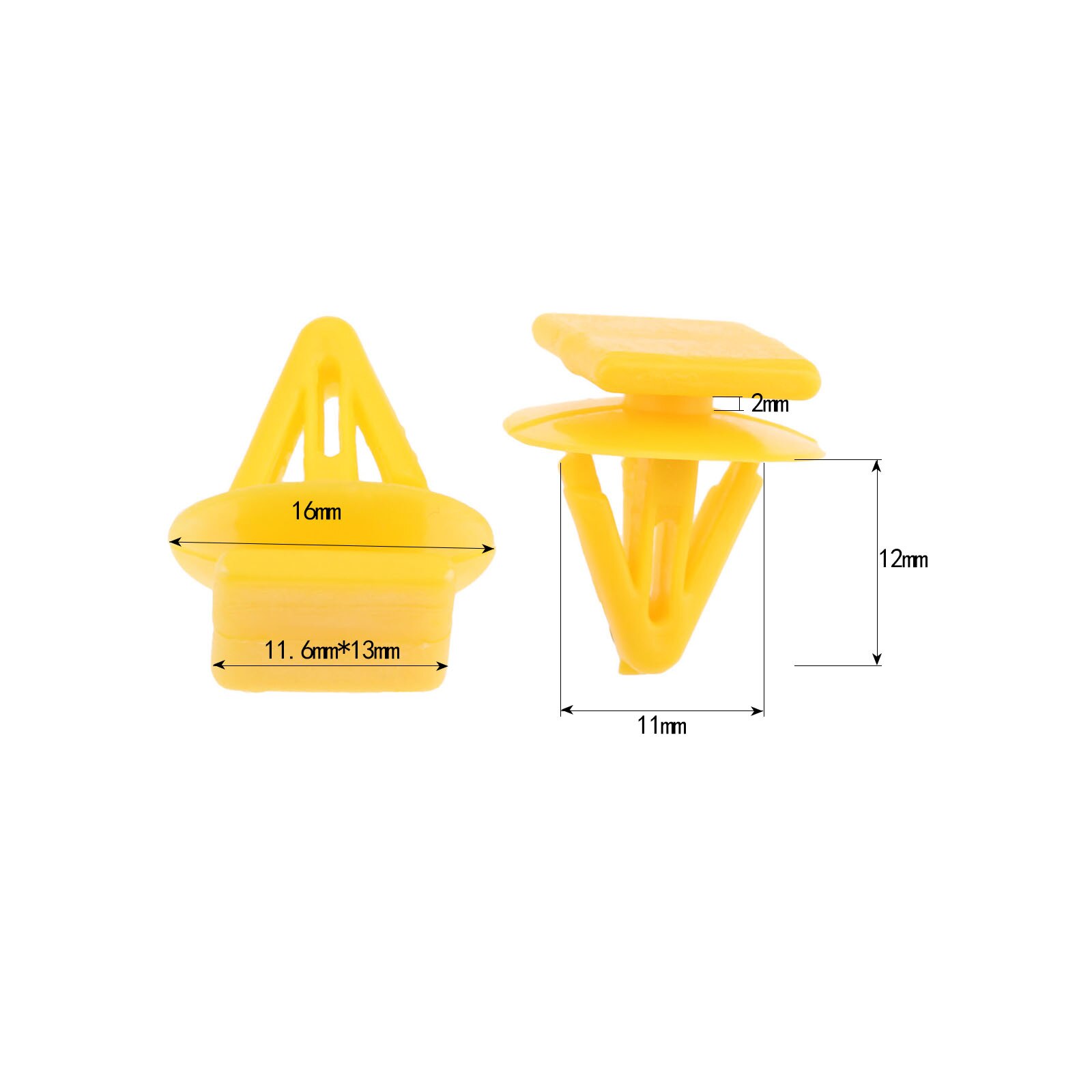 50Pcs Car Door Plank Fastener Plastic Rivet Fixed Clamp Interior Trim Panel Clips Auto Fasteners Retainer For Hyundai 11mm Hole