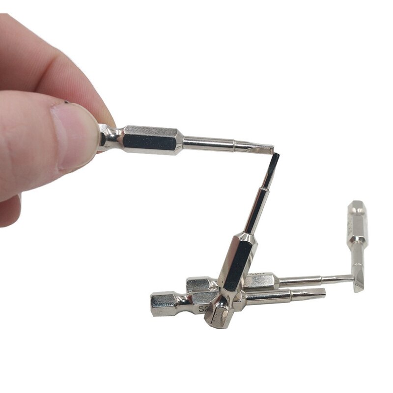 6Pcs S2 Staal Driehoekige Schroef Bits Magnetische Schroevendraaier Bit Anti Slip Driehoek Schroef Hoofd 1.8/2/2.3/2.5/2.7/3 Mm