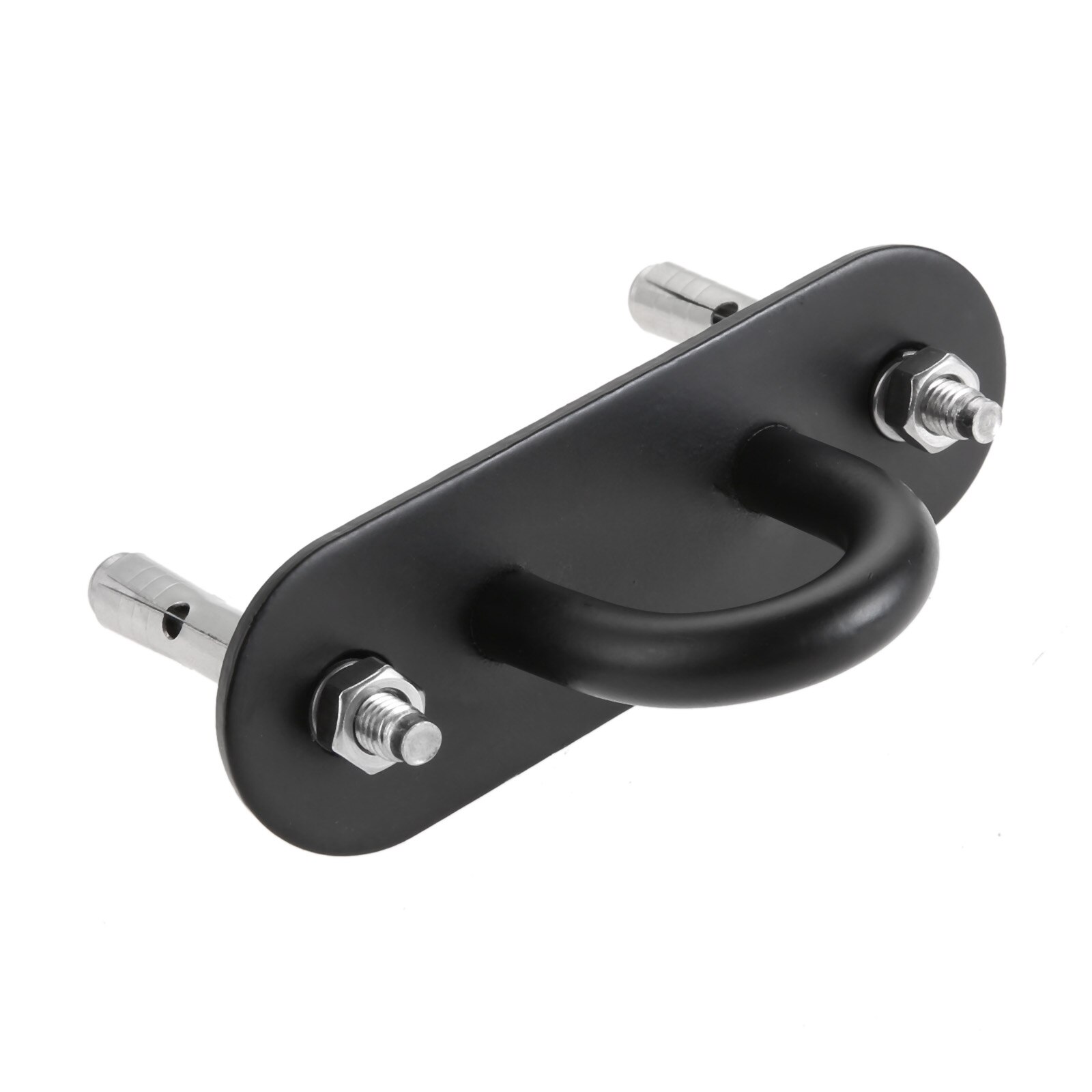 Plafond Gemonteerde Haak Stianless Staal Hanger U-vorm Ring Top Base Haning Fan/Kroonluchter/Plant Decor Black/Zilver Muur Hook Hold