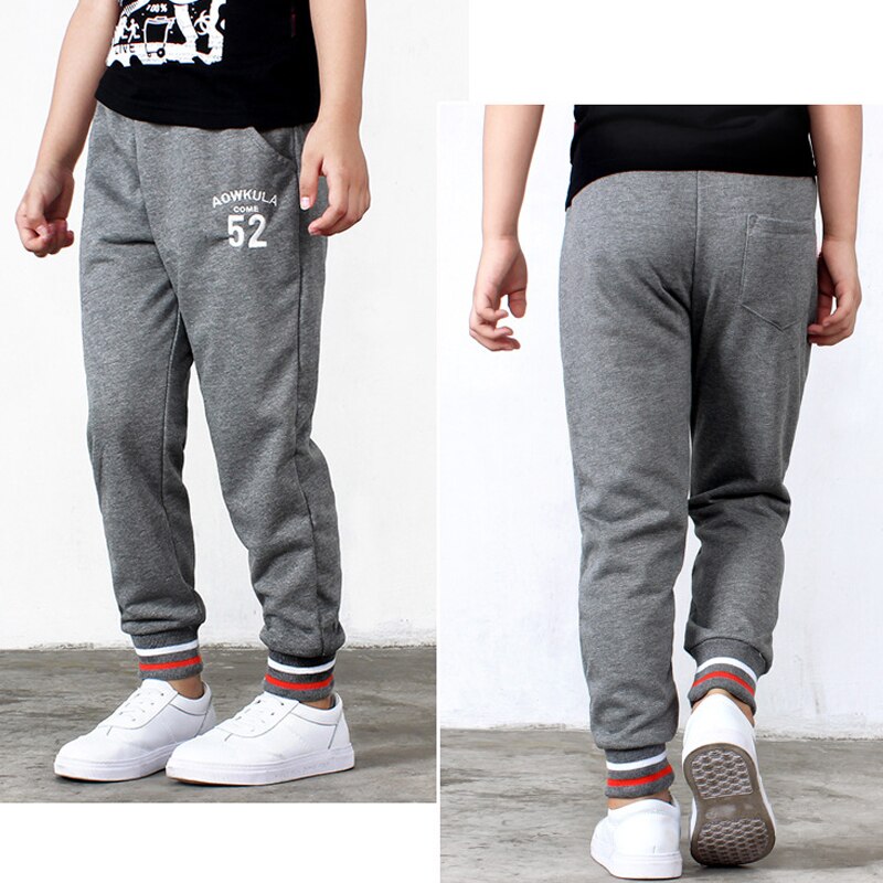 IENENS niños Pantalones deportivos de primavera pantalones de cintura elástica 5-15Y otoño Niño Pantalones de algodón para correr niños niñas pantalones de salida