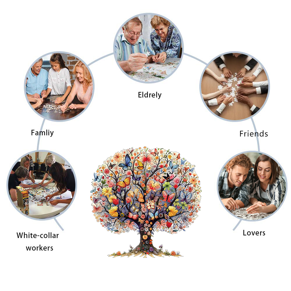 Tree of life Wooden Puzzle, Concentration Training For Adults, Hallowee Christma Birthday , Home Decor