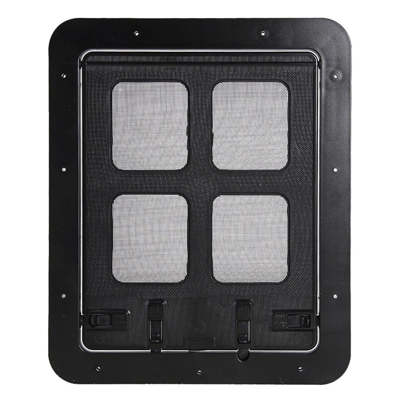 Puerta mosquitera para mascotas, puerta frontal plegable para perros, puerta con solapa automática para gatos y perros: Black / 24x29x1.5CM