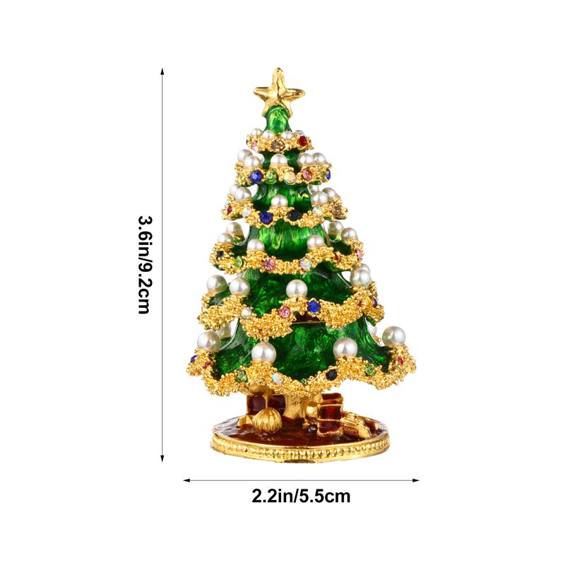 Christmas Tree Jewelry Box Treasure Case Storage Organizer Christmas