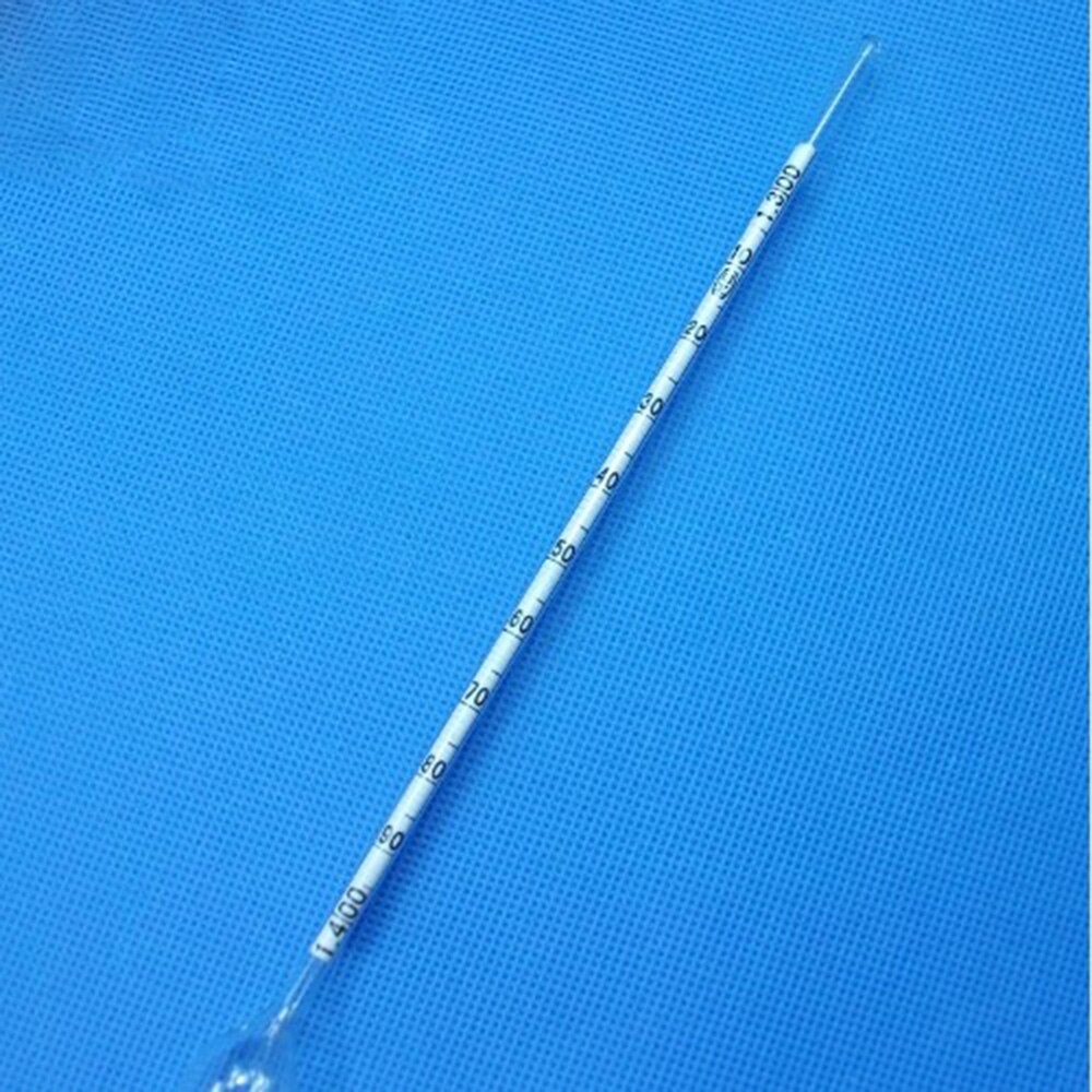 2PCS/lot 1.3-1.4/m3 portable glass Densitometers glass liquid hydrometer densimeter Density Meter