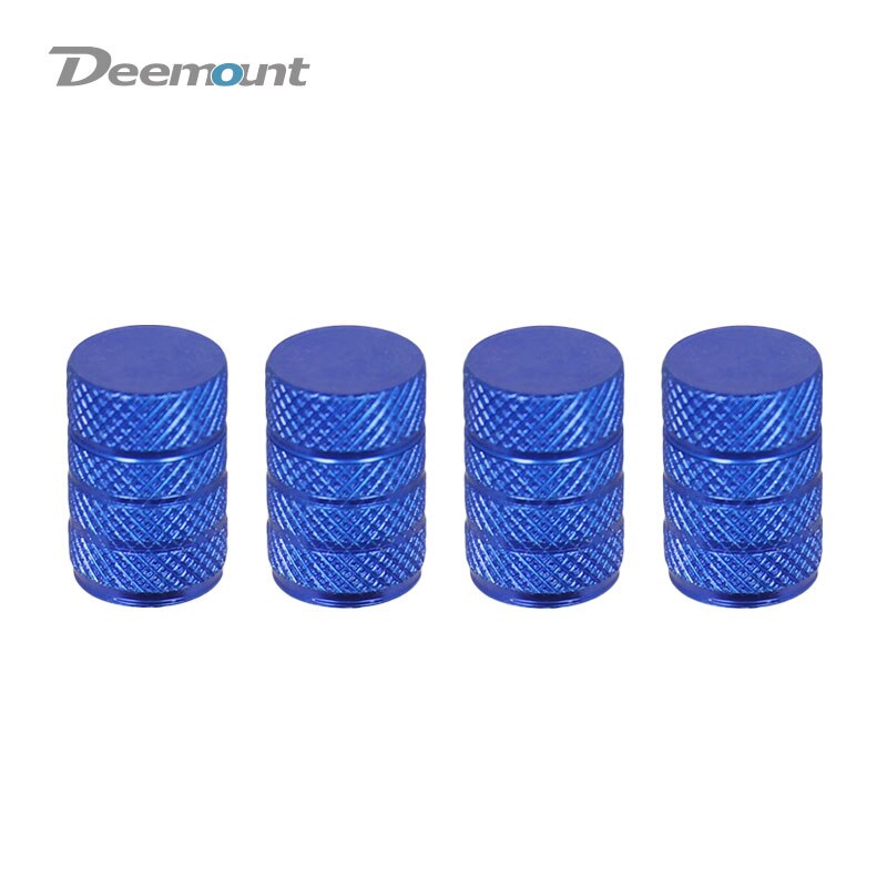 Bicicleta 4 pces schrader válvula tampão anodizado cnc cilindro-em forma de pneu bocal adaptador a/v tampa tampa ciclo válvula porca: Blue 4PCS