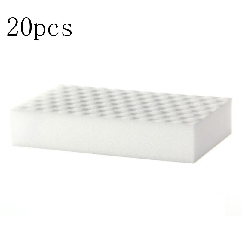 10*7*3cm magic clean melamine eraser,melamine sponge pad cleaner multi-functional kitchen assessoires dish washing sponge eraser: B-20pcs