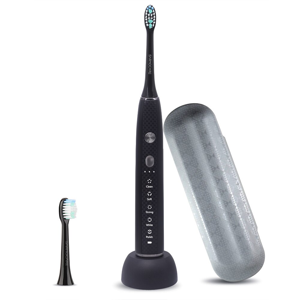 Ultrasonic Sonic Electric Toothbrush Rechargeable S600 5 models Wireless IPX7 Waterproof For Toothbrushes automatic toothbrush: 1 black suit