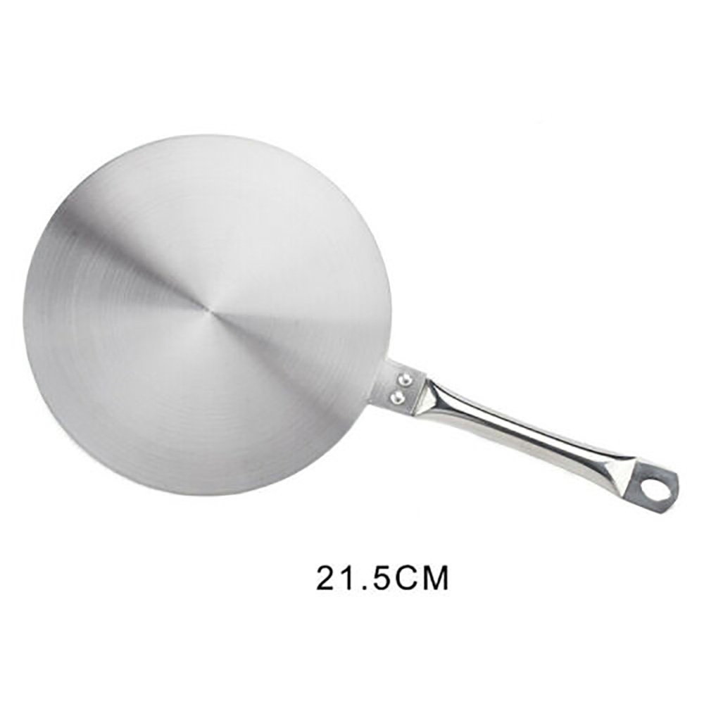 Induksjonstopp-omformer varmediffusor tallerken adapter tallerken gryte stekepanne: Sølv 21.5cm