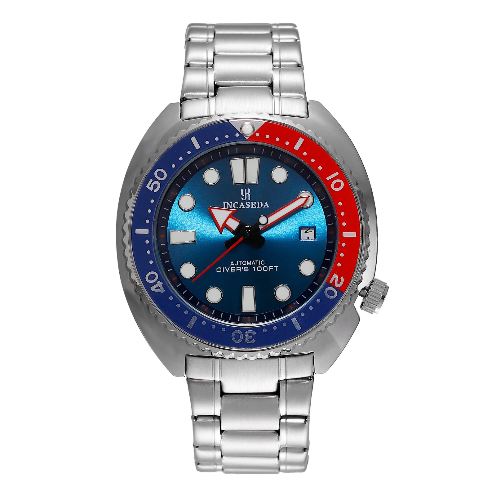Nieuw INCASEDA topmerk luxe mode heren zakelijk horloge super lichtgevend automatisch mechanisch herenhorloge