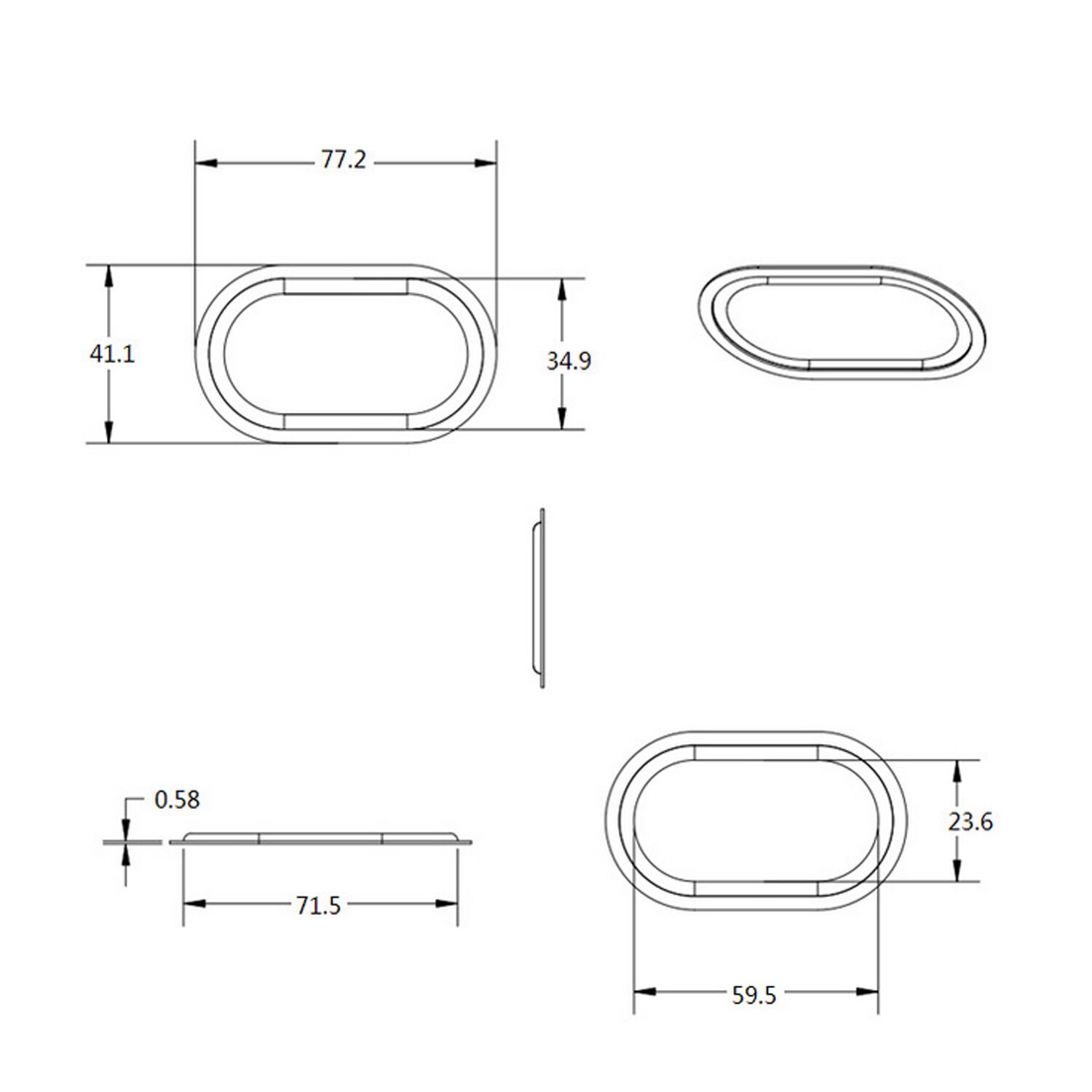 Gosear 1 par = 2 piezas 80 x x 40mm altavoces radiador pasivo placa auxiliar placa de vibración de graves de goma duradera accesorios de altavoz