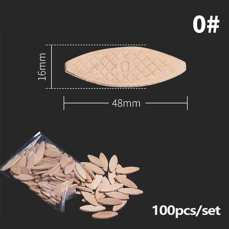 Galletas de madera surtidas de tres tipos para máquina de espiga, accesorio para carpintería, Jointer, n. ° 0/100, 10/20 unids/bolsa: Gris oscuro